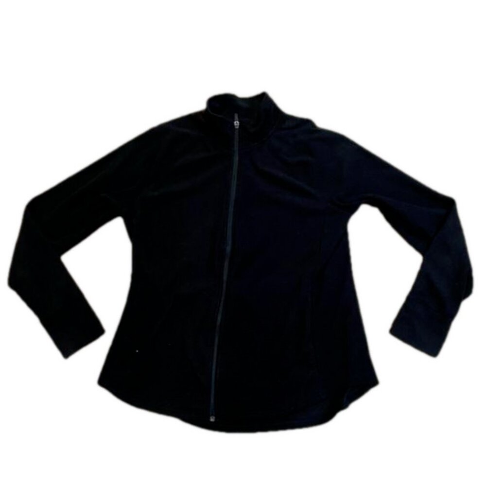 Old Navy Active Black Polar Fleece Zip Up Sweater Size Large